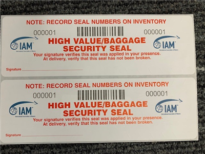 HIGH VALUE BAGGAGE SECURITY SEAL