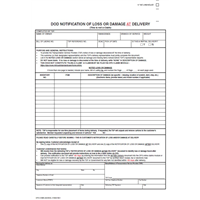 Notification of Loss or Damage