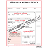 Local Moving and Storage Estimate - Custom